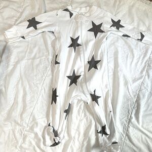 Sammy+Nat Gray Star Zippered Footie